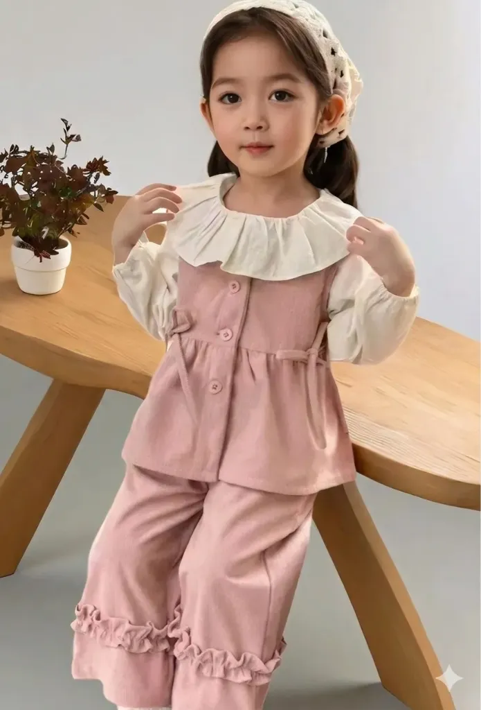 Ruffle Charm Pink Co‑ord Set