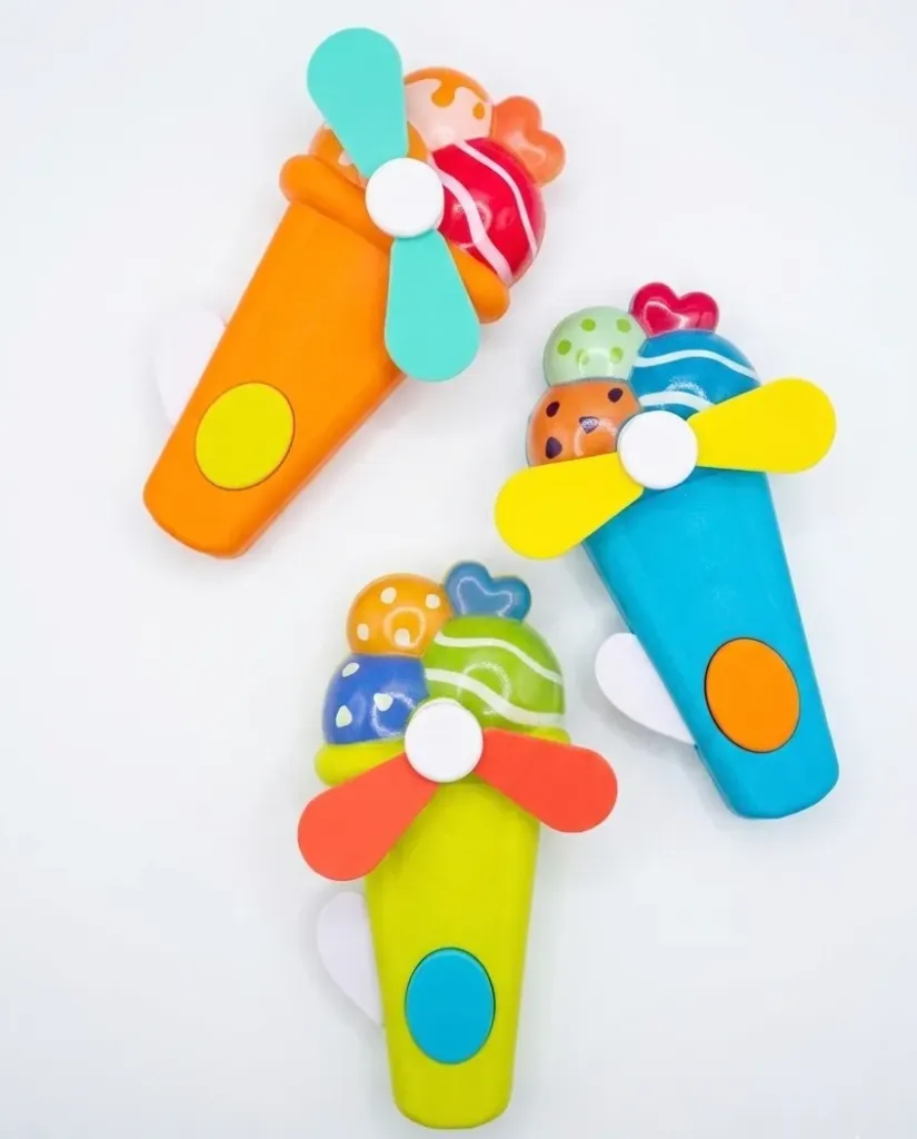 Frosty Cone Mini Hand Fan (Orange)