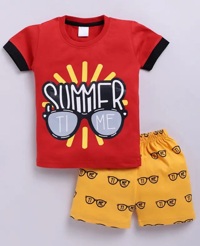 Causal Graphic Design Half Sleeves Set