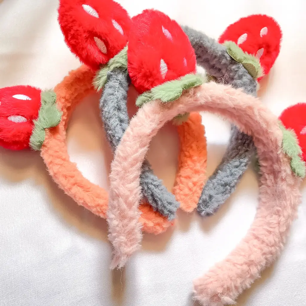 Strawberry Cat Shaped Headband (Pink)