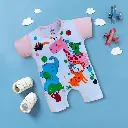 Cotton New Born Baby Half Sleeve Romper Pink