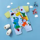 Cotton New Born Baby Half Sleeve Romper Yellow