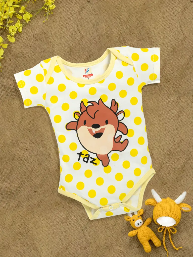 Soft Cotton New Born/Baby Romper Yellow (6M-9M)