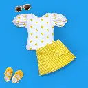 Baby Girls Top & Skirt Set Yellow
