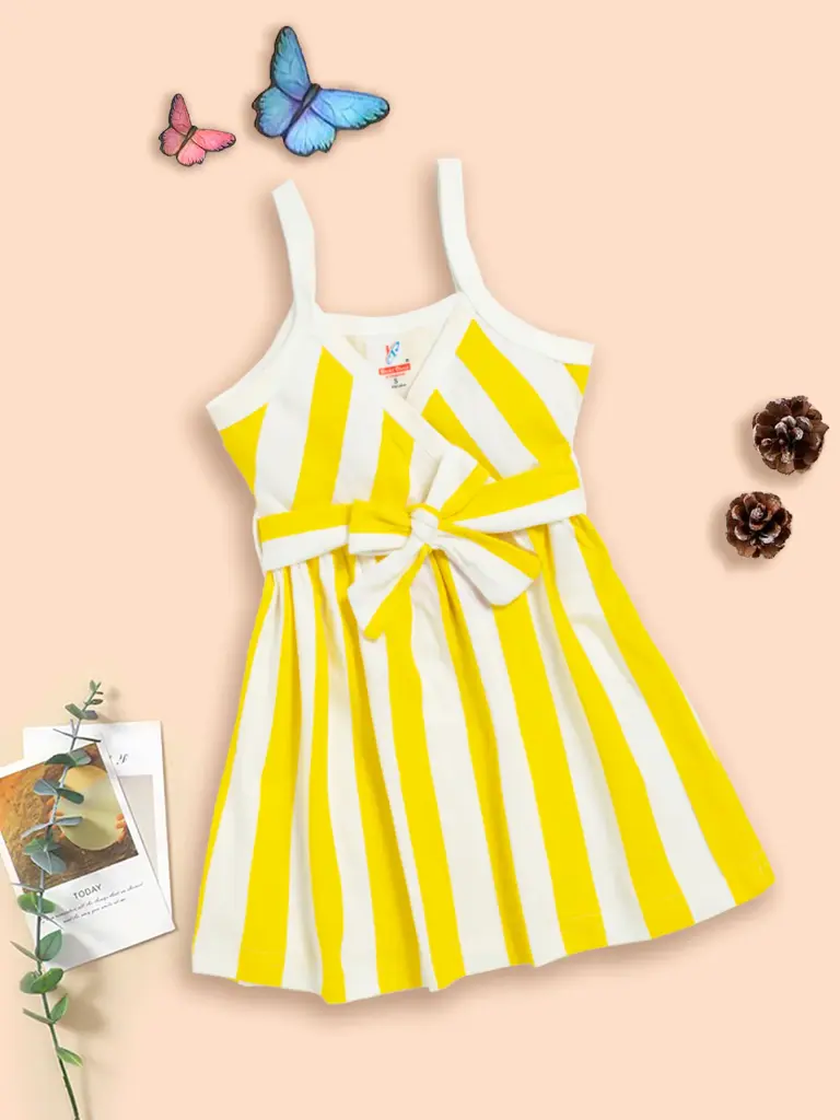Baby Girl Sleeveless Frock Yellow (6M-12M)