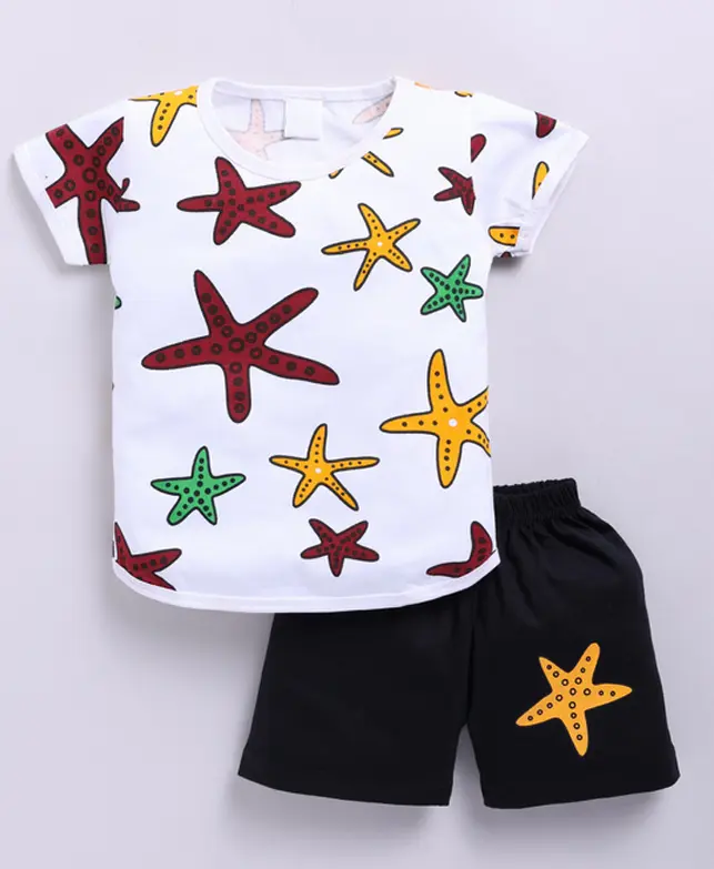 Causal Graphic Design Half Sleeves Set (6M-12M)