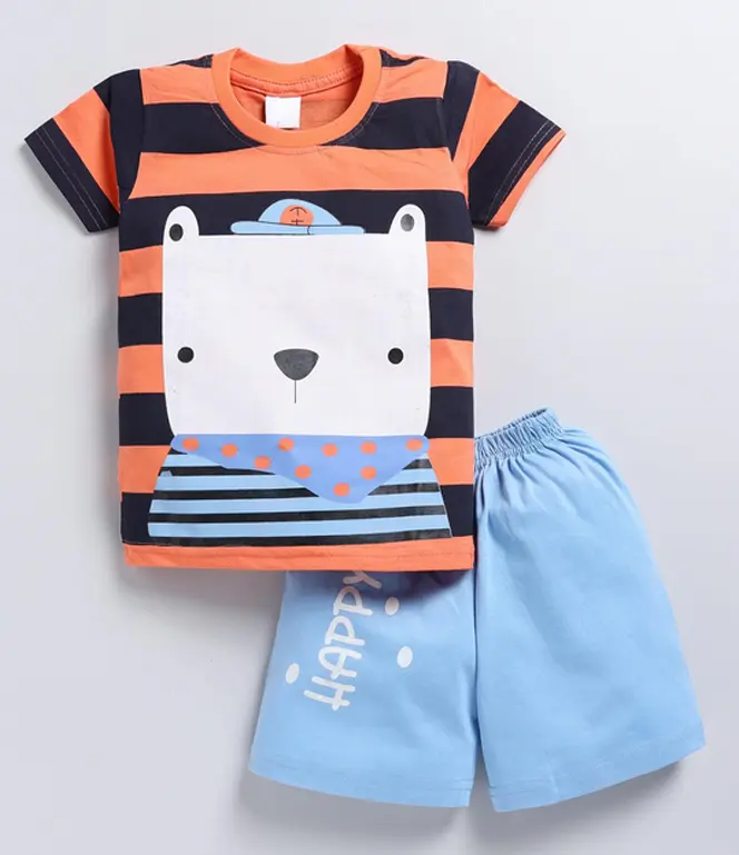 Causal Graphic Design Half Sleeves Set (6M-12M)
