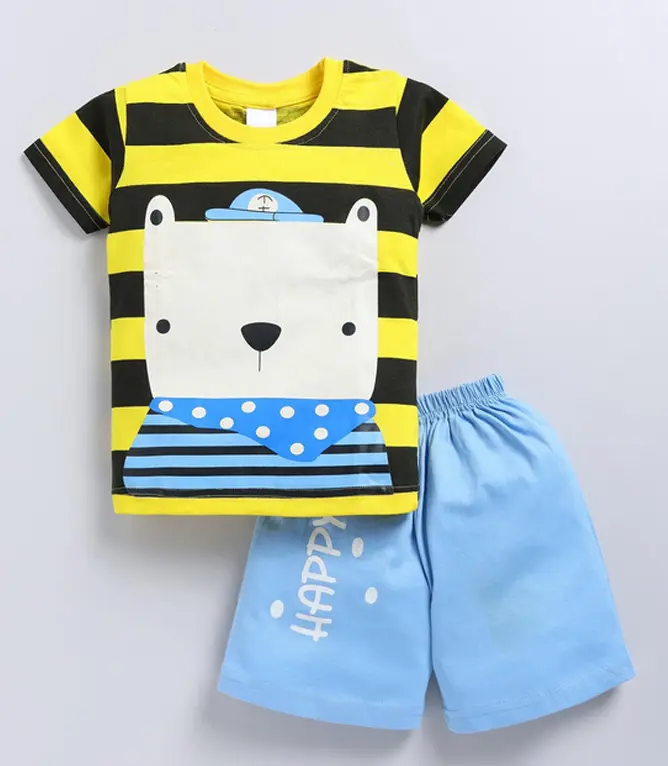 Causal Graphic Design Half Sleeves Set (6M-12M)