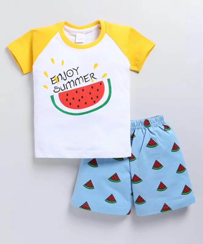 Causal Graphic Design Half Sleeves Set (6M-12M)