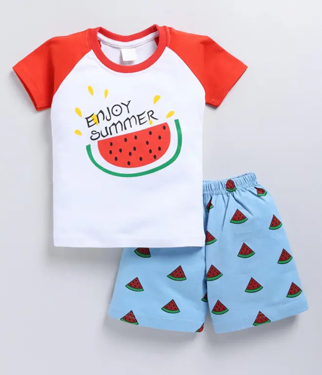 Causal Graphic Design Half Sleeves Set