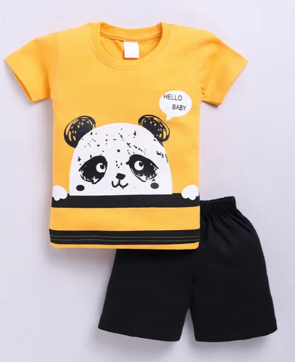Causal Graphic Design Half Sleeves Set (6M-12M)