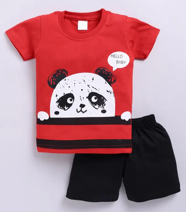 Causal Graphic Design Half Sleeves Set (6M-12M)