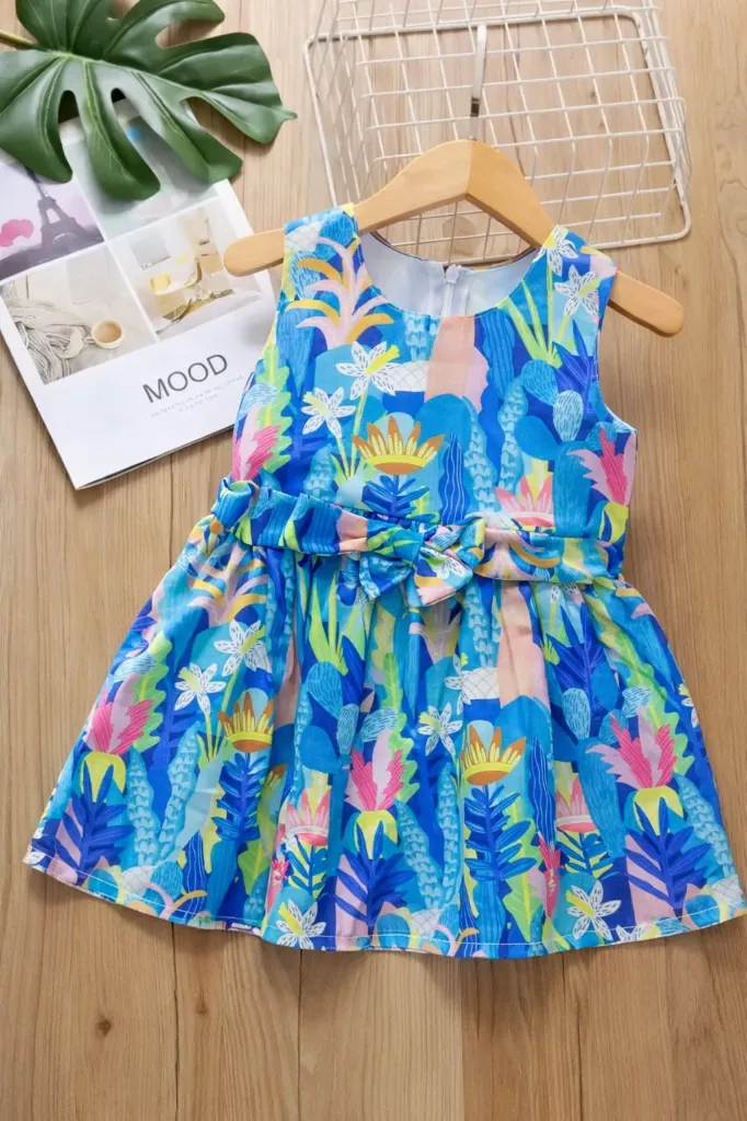 Summer Blue Floral Frock