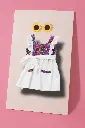 White Printed Dress – Fancy Sleeves & Dual Pocket Style