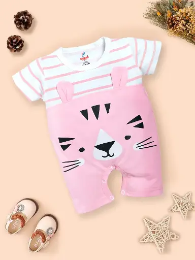 Soft Cotton New Born /Baby Dungaree Pink