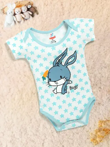 Soft Cotton New Born/Baby Romper Blue