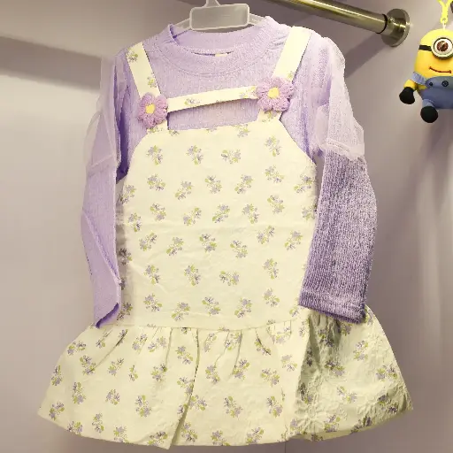 Girls Purple Casual Wear Frock