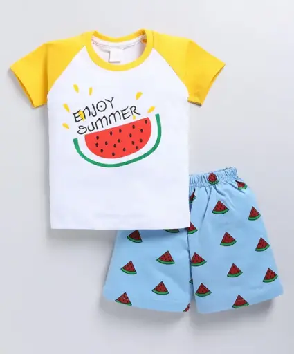 Causal Graphic Design Half Sleeves Set