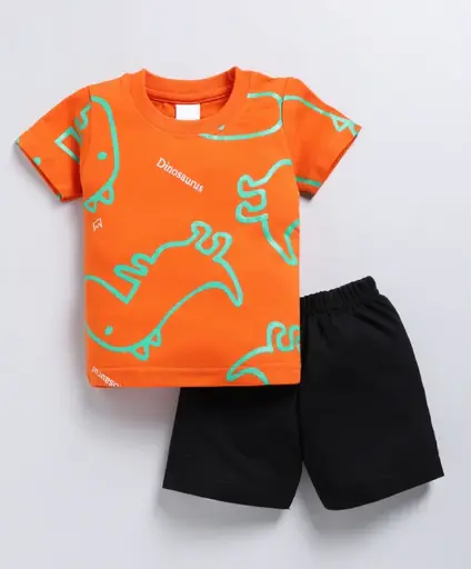 Causal Graphic Design Half Sleeves Set