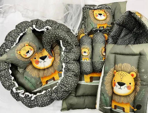 Combo Set: Baby Bedding With Pillow, Baby Sleeping/Carry Bag & Round Bed With Mosquito Net